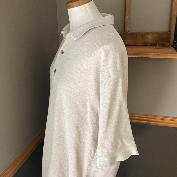 Royal Robbin’s comp. LTD cream oatmeal cotton polo shirt size L - Picture 4 of 7